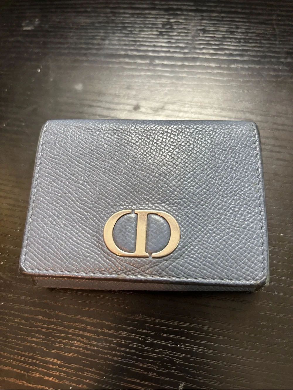 Authentic Rare Christian Dior 30 Montaigne Compact Wallet –Grained Calfskin